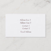 Paars Damask Visitekaartje (Achterkant)