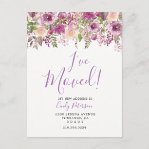 Paars dat ik heb verplaatst Briefkaart "Verhuisa