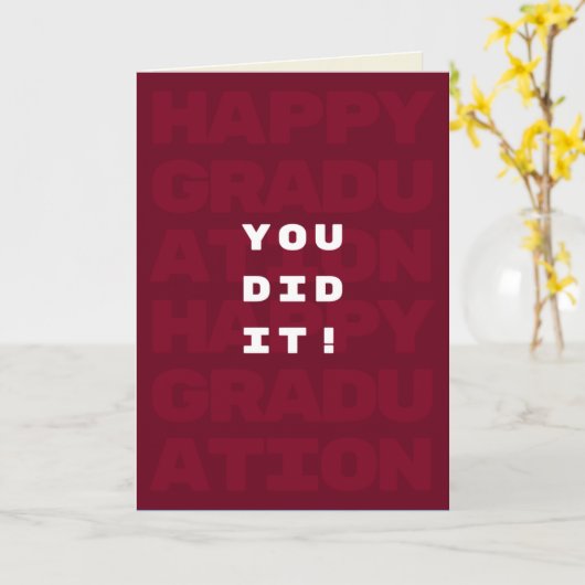 Paars dat je het gedaan hebt! Afstuderen-kaart Kaart (Gele Bloem)