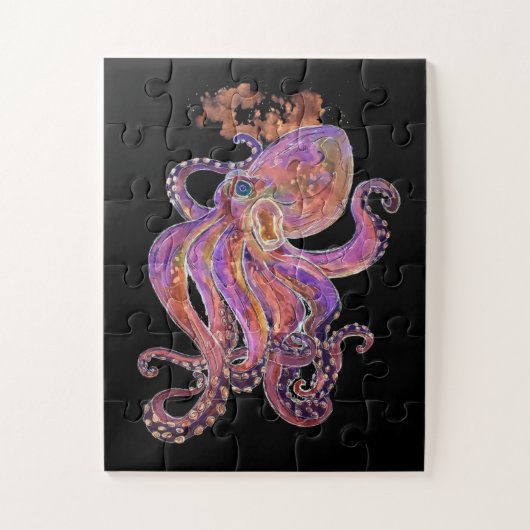Paars Deep Zee Kraken Legpuzzel (Verticaal)