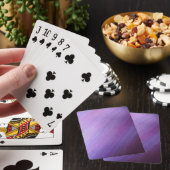 Paars diagonaal ontwerp pokerkaarten (Insitu)