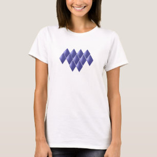 Paars Diamant Patroon T-shirt