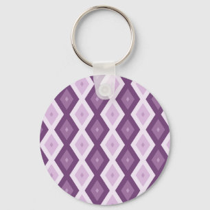 Paars diamantpatroon sleutelhanger
