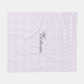 Paars Diamond Pattern Personalized Fleece Blanket Deken (Voorkant (Horizontaal))
