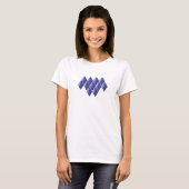 Paars Diamond Pattern T-shirt (Voorkant volledig)