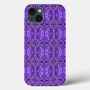 Paars Diamond-y Abstract Pattern iPhone 13 Hoesje