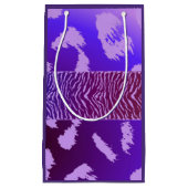 Paars dierenpatroon klein cadeauzakje (Voorkant)