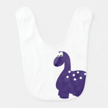 Paars Dinosaur Bib