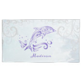 Paars dolfijn persoonlijk Hoesje Kussensloop (Voorkant-Links)