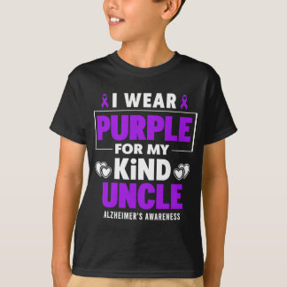 Paars dragen voor mijn oom Alzheimerheimer's bewus T-shirt