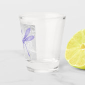 Paars Dragonfly - Gepersonaliseerd heet glas (Rechts)