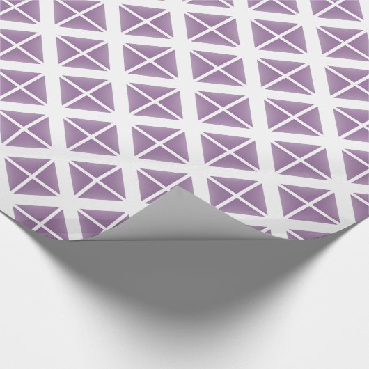 Paars driehoekspatroon cadeaupapier (Hoek)