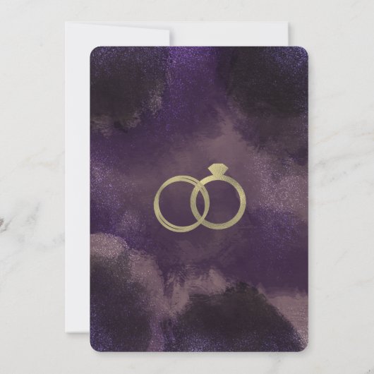 Paars dromen Abstract Splash-Vrijgezellenfeest Kaart (Achterkant)