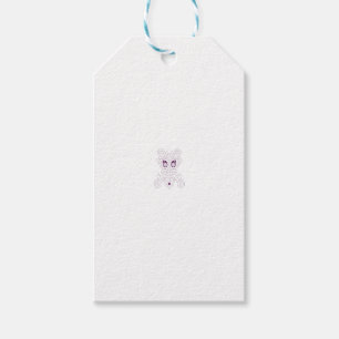 Paars, druiven, honingbloem, decoratief cadeaulabel
