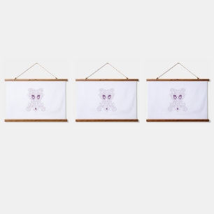 Paars, druiven, honingbloem, decoratief hangend wandkleed