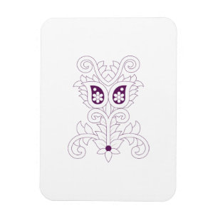 Paars, druiven, honingbloem, decoratief magneet