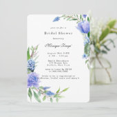 Paars Dusty Blue Hyacinths Peony Vrijgezellenfeest Kaart (Staand voorkant)