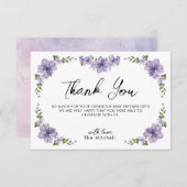 Paars een beetje wilde bloem is onderweg, bedankt (Voorkant / Achterkant)