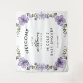 Paars een beetje wilde bloem is onderweg het scrip wandkleed (Voorkant)