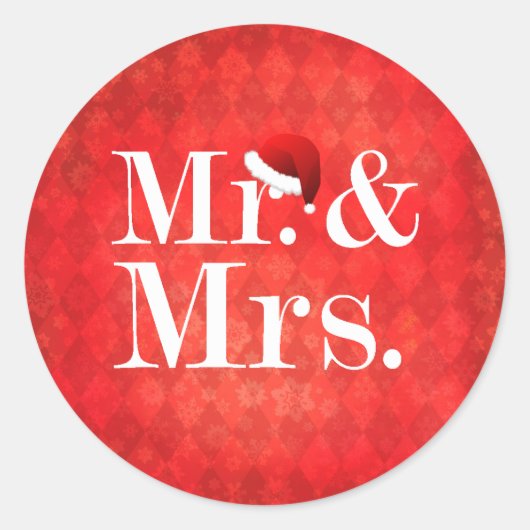 Paar's eerste kerstSticker Ronde Sticker (Voorkant)