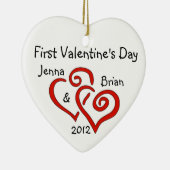 Paar's eerste Valentijnsdag Ornament (Rechts)