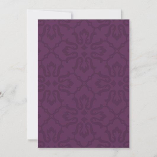 Paars Elegant Pattern Eid al-Fitr Kaart (Achterkant)
