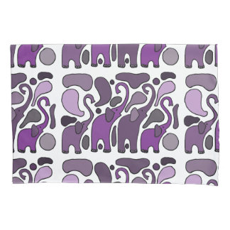 Paars Elephant Abstract Pillow Hoesje Kussensloop