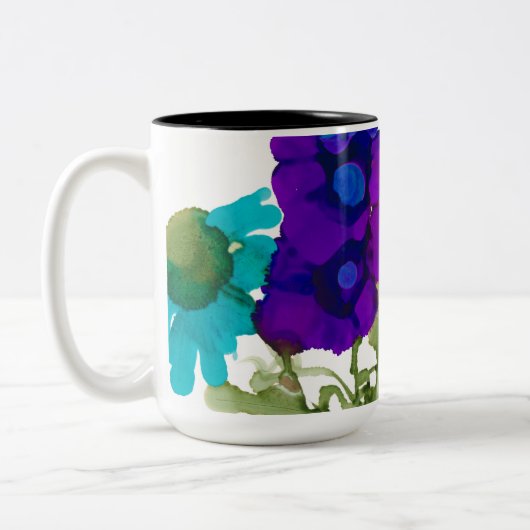 Paars en Aqua Coffee Mok (Links)