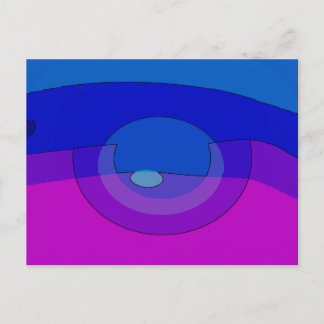 Paars En Blauw Abstract 1007 Briefkaart