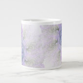 Paars en blauw Abstract trapsontwerp Extra Grote Mok (Voorkant)
