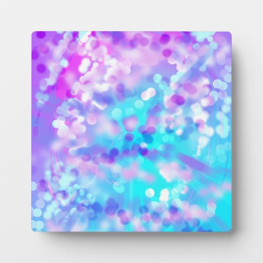 Paars en blauw Bokeh 7518 Fotoplaat (Voorkant)