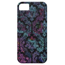 Paars en blauw Damaspatroon iPhone 11 Hoesje