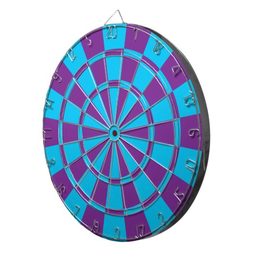 Paars en blauw dartbord (Voorkant Rechts)