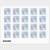 Paars en blauw holografisch Afstuderen Vierkante Sticker (Vel)