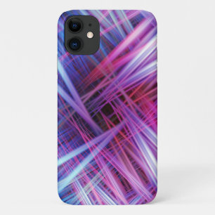 Paars en blauw lichtbundelpatroon iPhone 11 hoesje