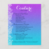 Paars en blauw Paisley Lace Nails Studio Flyer (Voorkant)
