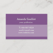 Paars en blauw waterverf Visitekaartje (Achterkant)