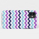 Paars en blauw Zig Zag Chevrons Pattern Case-Mate iPhone Case (Achterkant (horizontaal))