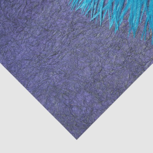 Paars en Blauwgroen Peacock Tissuepapier (Detail)