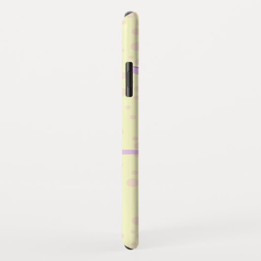 Paars en citroengeel, schattig gepersonaliseerd Case-Mate iPhone case (Achterkant/rechts)