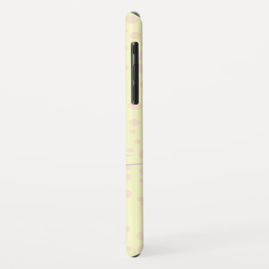 Paars en citroengeel, schattig gepersonaliseerd Case-Mate iPhone case (Achterkant/links)