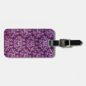 Paars en crème met flaconetiket bagagelabel (Voorkant horizontaal)