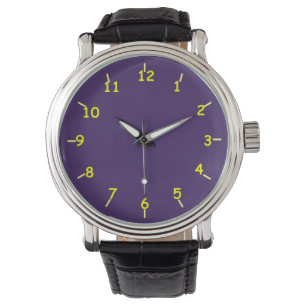 Paars en geel horloge