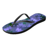Paars en geel teenslippers (Schuin)