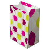 Paars en gelg medium cadeauzakje (Voorkant Gekanteld)