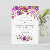 Paars en gewelddadige Waterverf Kaart (Staand voorkant)