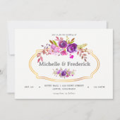 Paars en gewelddadige Waterverf Kaart (Voorkant)