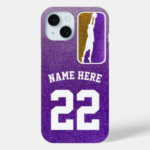 Paars en Gold Glitter Basketball Team Jersey