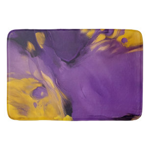 Paars en Goud Abstract Badmat