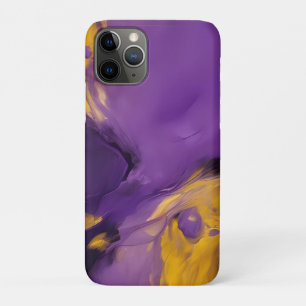 Paars en Goud Abstract iPhone 11 Pro Hoesje